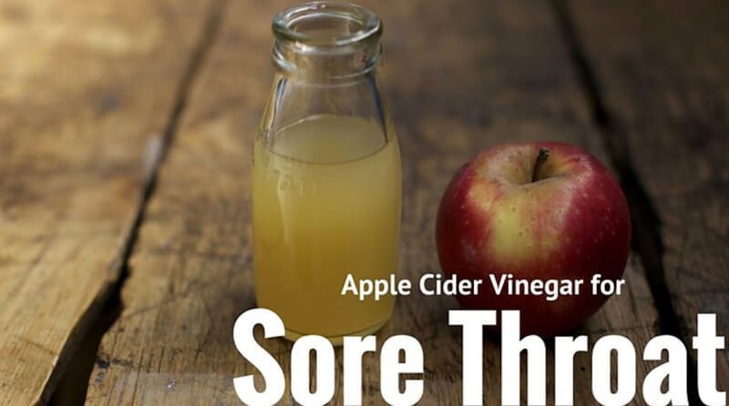 Apple cider vinegar for sore throat