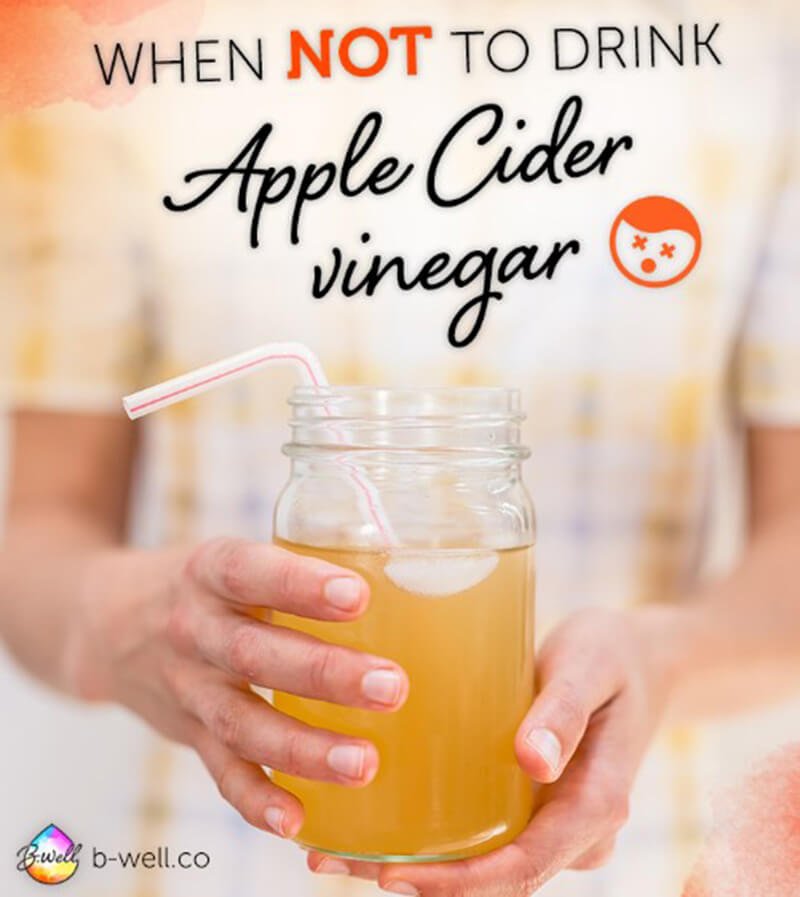 Caution when drinking apple cider vinegar