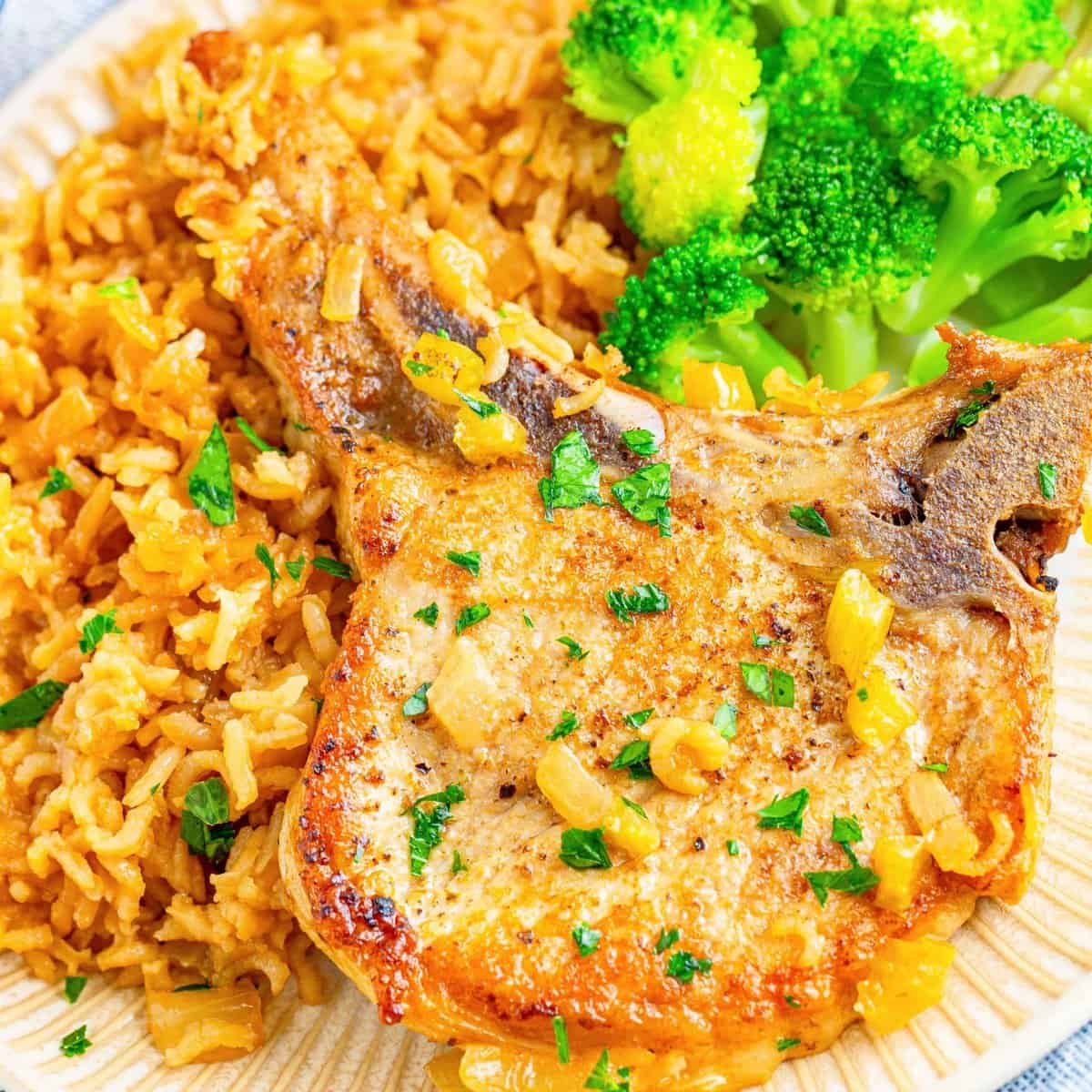 Baked Pork Chop and Rice