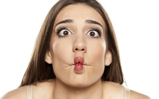 Facial fish exercise to reduce face fat