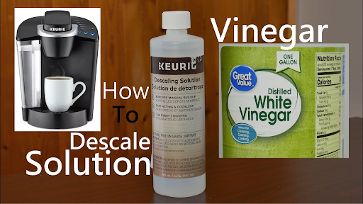 Prepare a vinegar solution to descale Keurig coffee pot