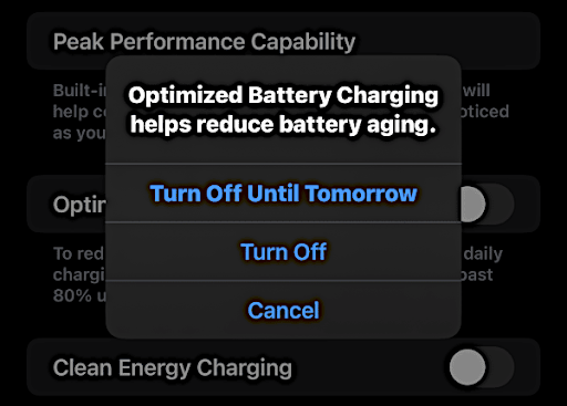 Optimized Battery Charging Options